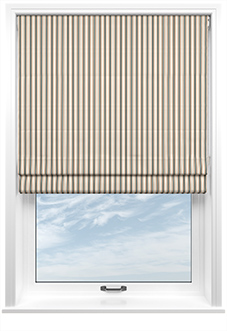 The British Stripe Co. Mary, Teignbridge No.1 - Twist&Fit Roman Blind